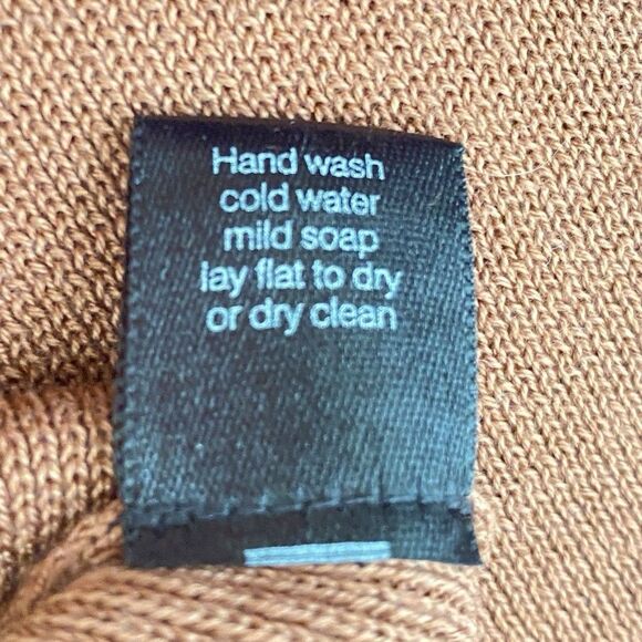 PERUVIAN CONNECTION Rust Brown Short Sleeve 100% Pima Cotton Womens Sweater XL - Picture 5 of 8